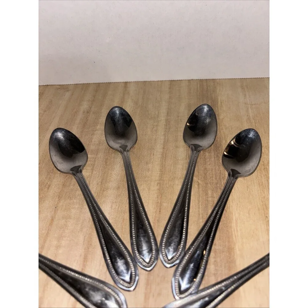 International Demitasse Coffee Espresso Spoons Set 6 Stainless Steel 5 Inches